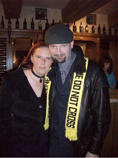 Photo of winery murder mystery party night